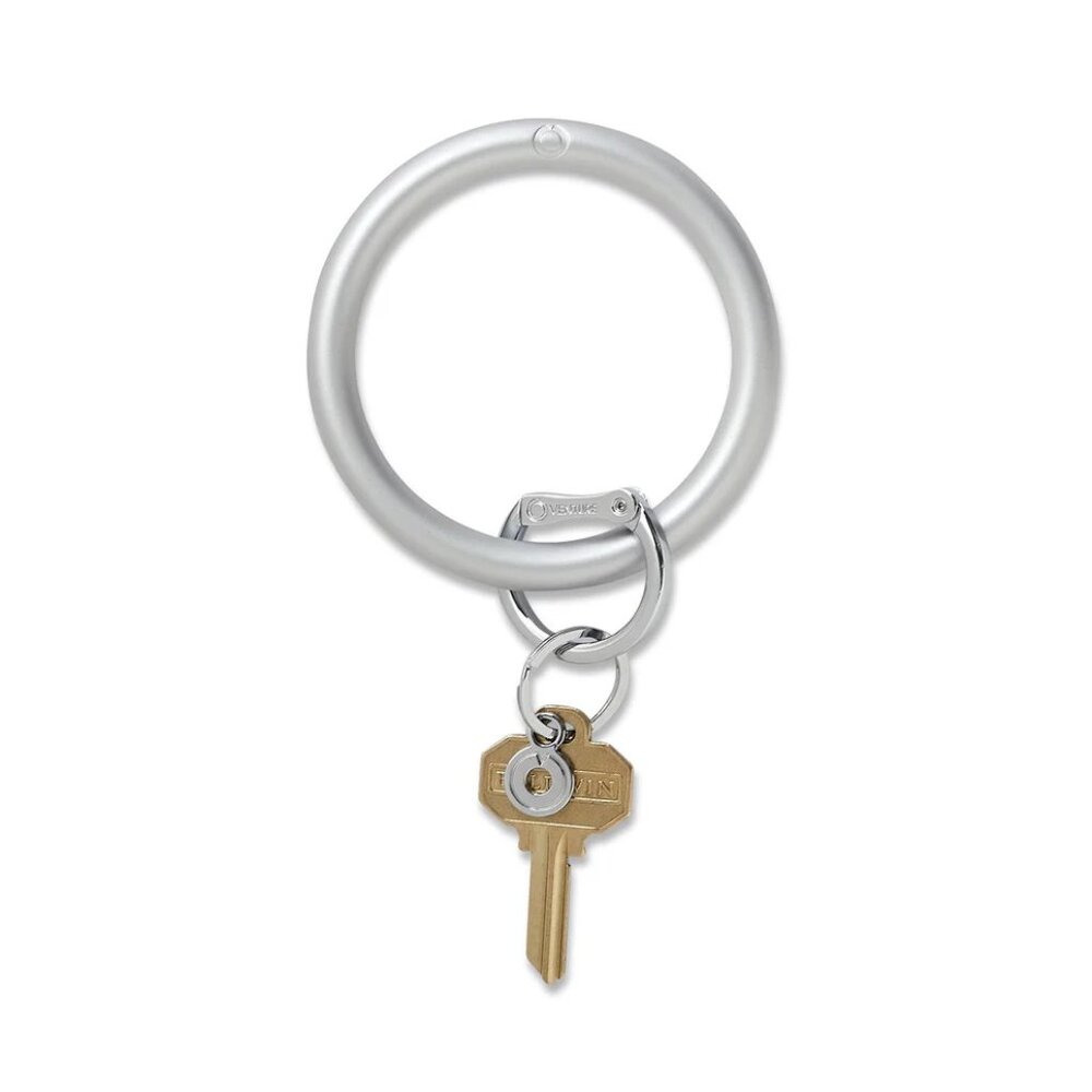 Silicone Big O® Key Ring - Solid Quicksilver NWT
